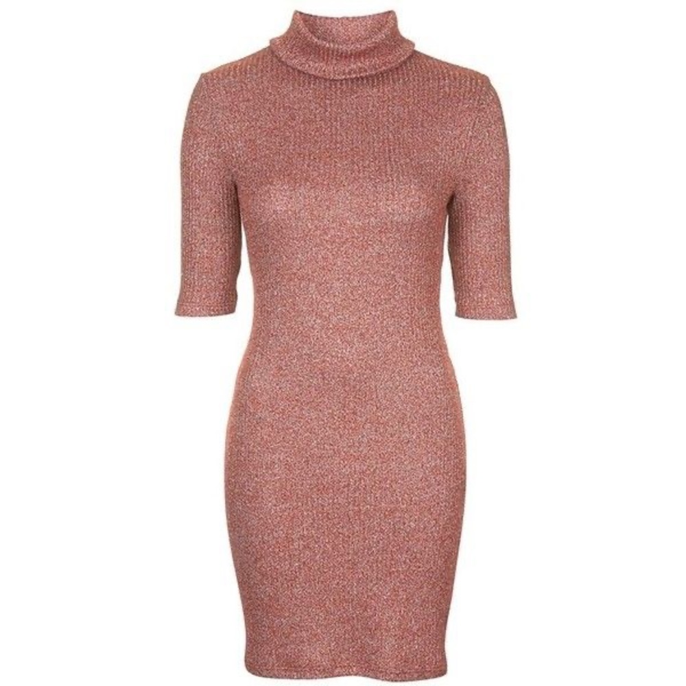 TOPSHOP Ribbed Midi Sweater Dress